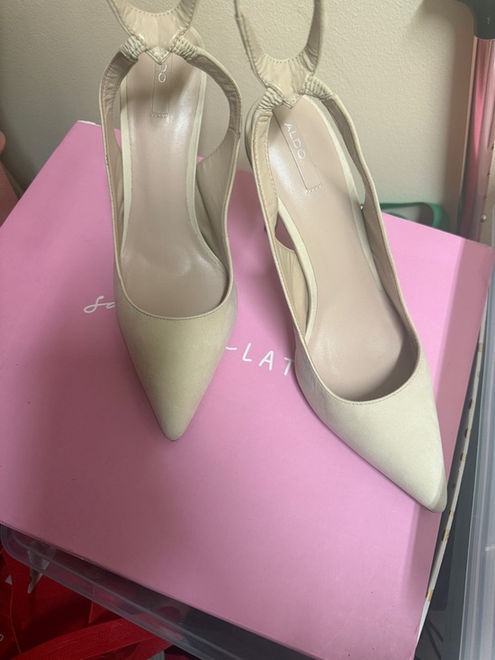 Aldo Shoes - Mother’s Day special ALDO Cream Pointed Toe Slingback Pumps
